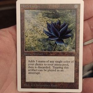 MTG Unlimited Edition Black Lotus proxy card.